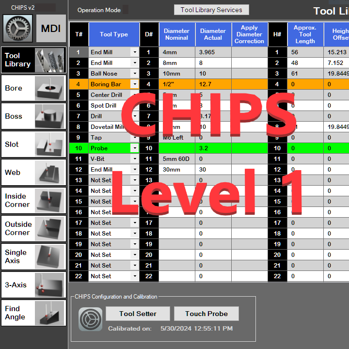 CHIPS Level 1 Add-On for Centroid CNC12