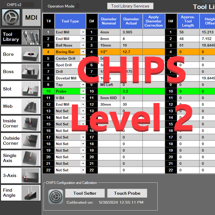 CHIPS Level 2 Add-On for Centroid CNC12